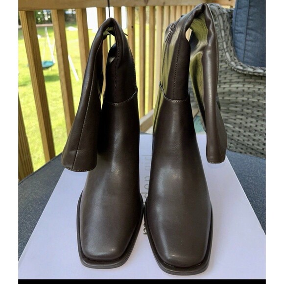 Madden Girl Boots Women’s Size 10 Wide Calf Dark Chocolate - Picture 2 of 7